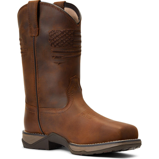 Ariat Women's Anthem Patriot 10" Composite Toe Waterproof Western Work Boot- 10040433 - Overlook Boots