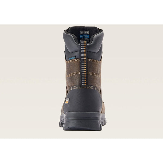 Ariat Men's Treadfast 8" Steel Toe Waterproof Slip Resistant Work Boot - Brown - 10042496 - Overlook Boots