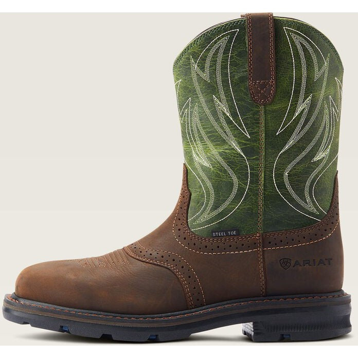 Ariat Men's Sierra Shock Shield Steel Toe Western Work Boot - Brown - 10042541  - Overlook Boots