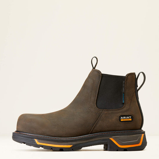 Ariat Men's Big Rig Chelsea Waterproof Composite Toe Work Boot - Brown - 10042544 - Overlook Boots