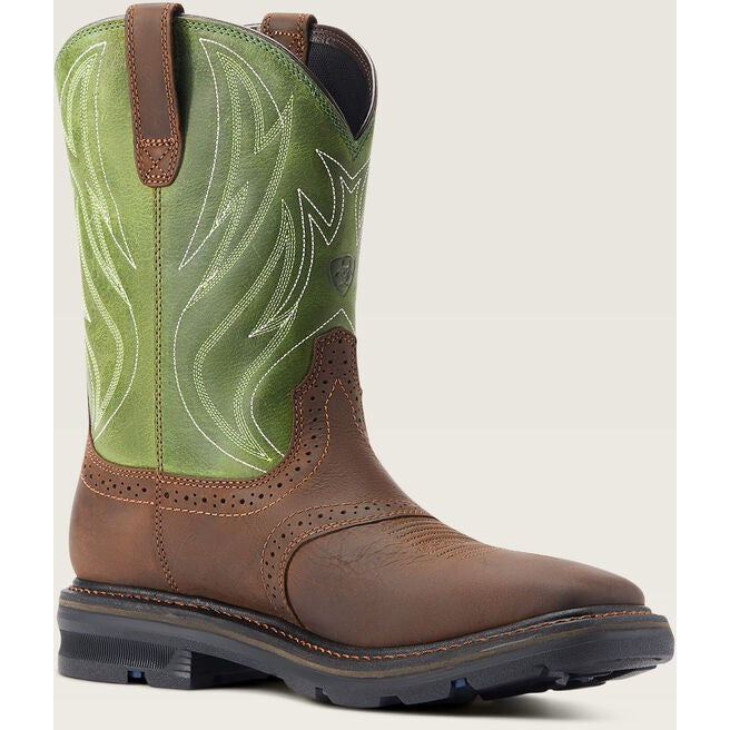 Ariat Men's Sierra Shock Shield Western Work Boot -Brown- 10042555 7 / Medium / Dark Brown - Overlook Boots