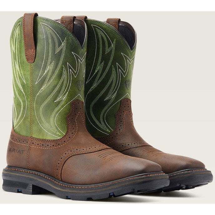 Ariat Men's Sierra Shock Shield Western Work Boot -Brown- 10042555  - Overlook Boots