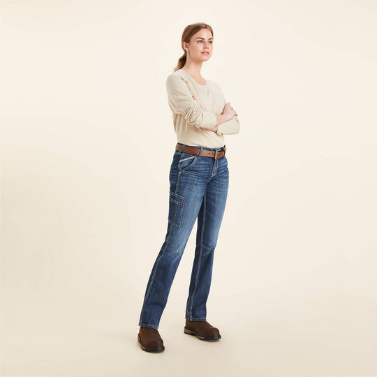 Ariat Women's Flame Resistant Perfect Rise DuraLight Stretch Straight Jean - 10043155 - Overlook Boots