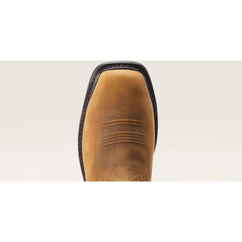 Ariat Men's Sierra Shock Shield Steel Toe Western Work Boot - Brown - 10044544  - Overlook Boots
