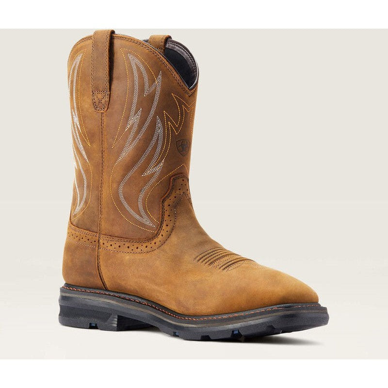Ariat Men's Sierra Shock Shield WP Western Work Boot - Brown - 10044545 7 / Medium / Distressed Brown - Overlook Boots