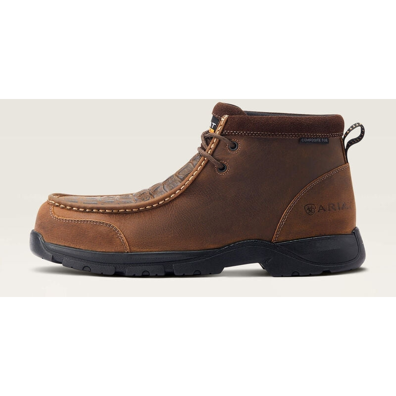 Ariat Men's Edge Lte Moc CT Slip Resistant Work Boot - Brown - 10044578  - Overlook Boots