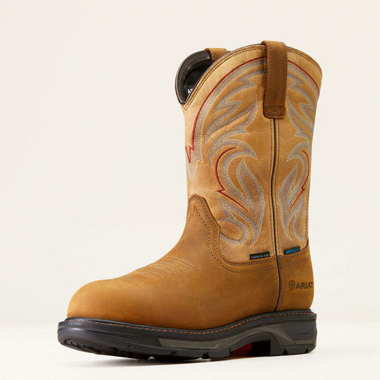 Ariat Men's WorkHog Xt Carbon Toe Waterproof Western Work Boot - Brown - 10045435 - Overlook Boots