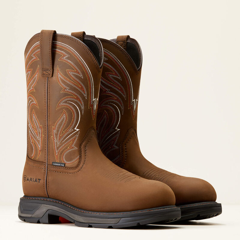 Ariat Men's WorkHog Xt Carbon Toe Western Work Boot - Brown - 10045437  - Overlook Boots