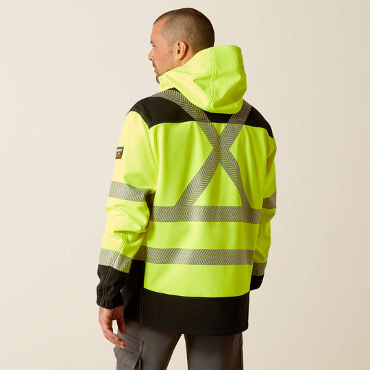 Ariat Men's Rebar Hi-Vis Softshell Water Resist Jacket Yellow - 10046407 - Overlook Boots