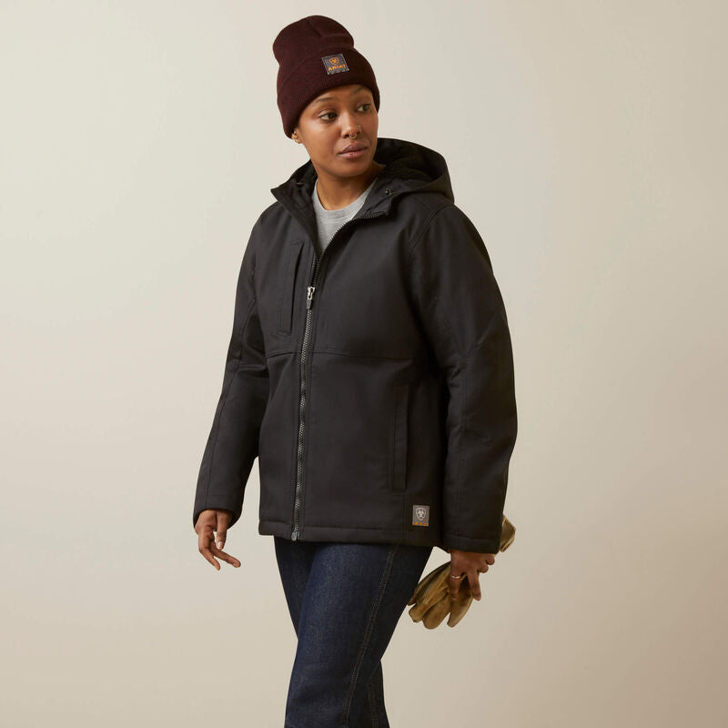 Ariat Women's Rebar DuraCanvas Insulated Jacket Black - 10046558 Small / Black / Standard - Overlook Boots