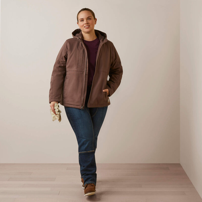 Ariat Women's Rebar DuraCanvas Insulated Jacket Peppercorn - 10046559 - Overlook Boots