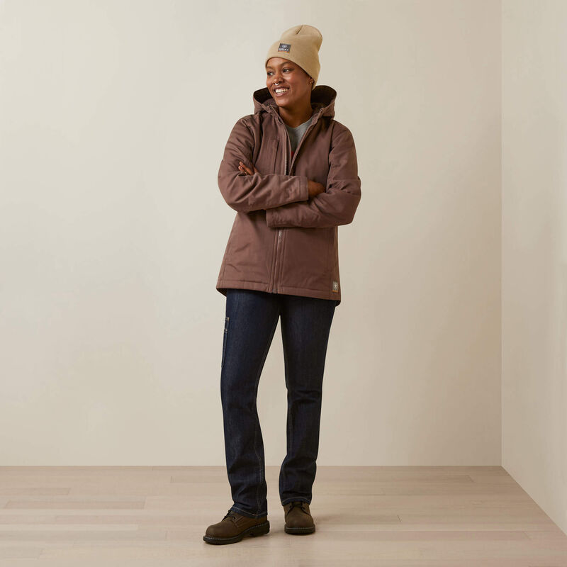 Ariat Women's Rebar DuraCanvas Insulated Jacket Peppercorn - 10046559 - Overlook Boots