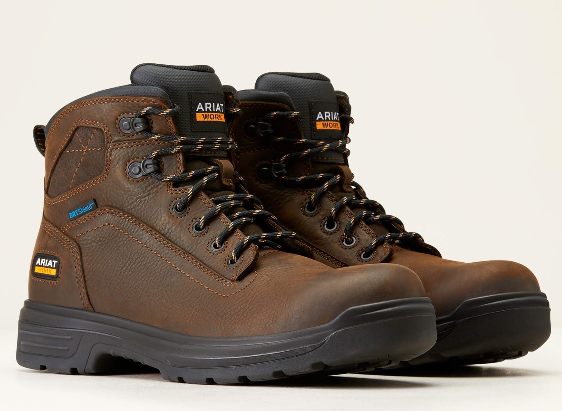 Ariat Men's Turbo 6" Soft Toe WP Work Boot - Rich Brown - 10046860 7 / Medium / Brown - Overlook Boots