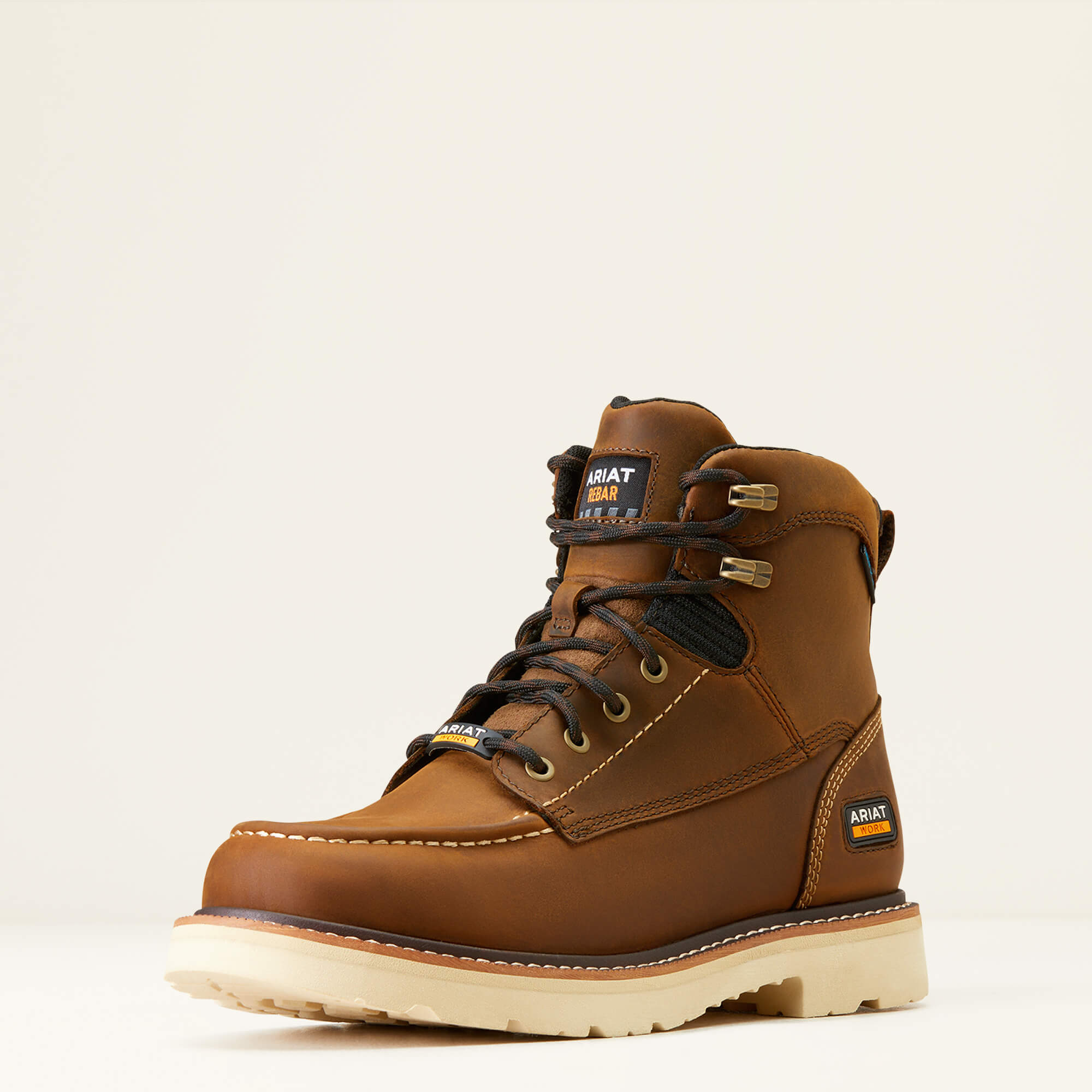 Ariat Men's Rebar Lift 6" Soft Toe WP Work Boot - Brown - 10046877  - Overlook Boots