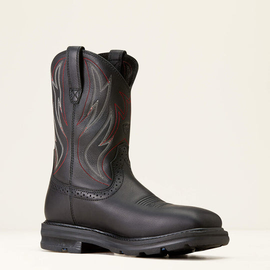 Ariat Men's Sierra Shock Shield Steel Toe Western Work Boot -Black- 10046929 7.0 / Medium / Black - Overlook Boots