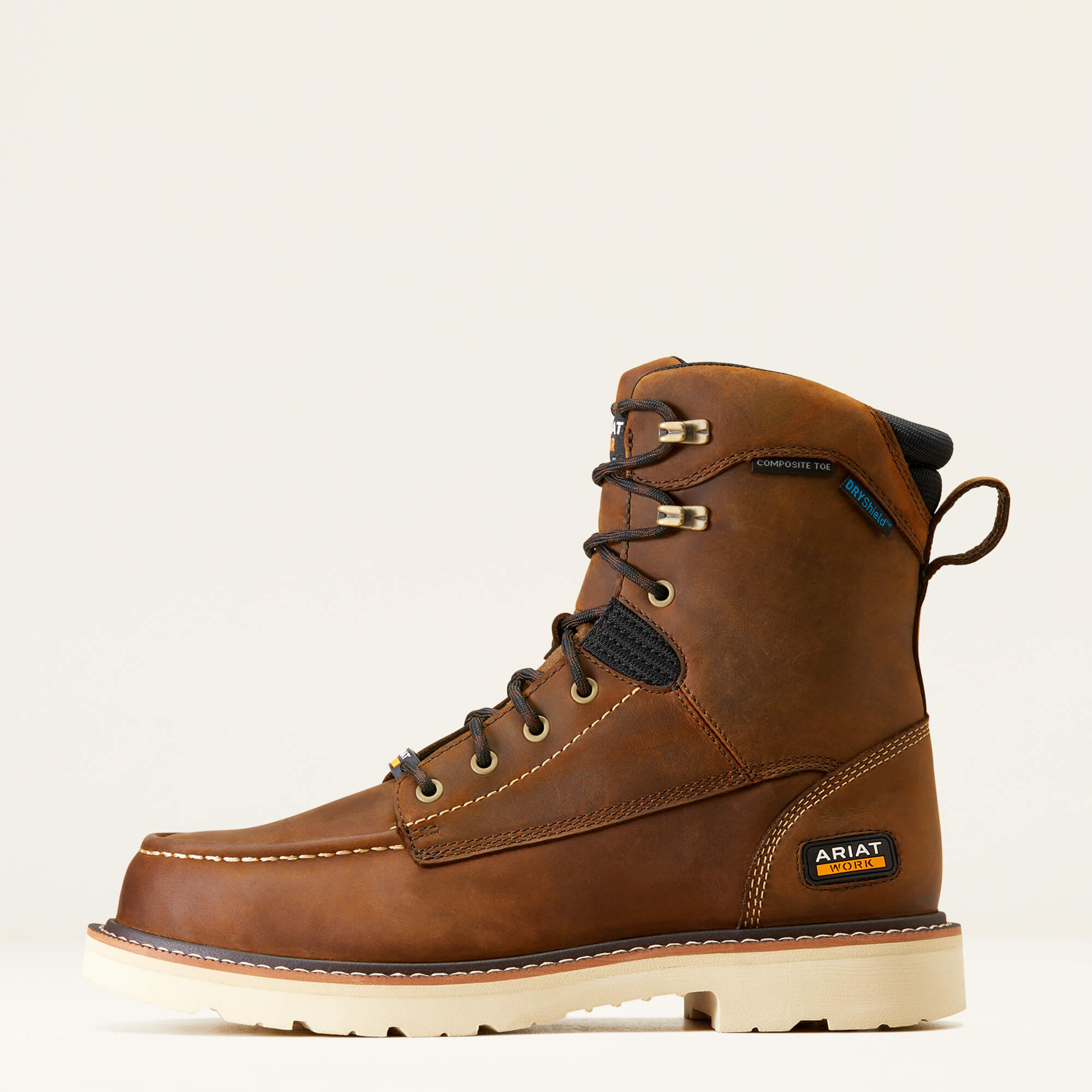 Ariat Men's Rebar Lift 8" Composite Toe Waterproof Work Boot - Brown - 10047028 - Overlook Boots