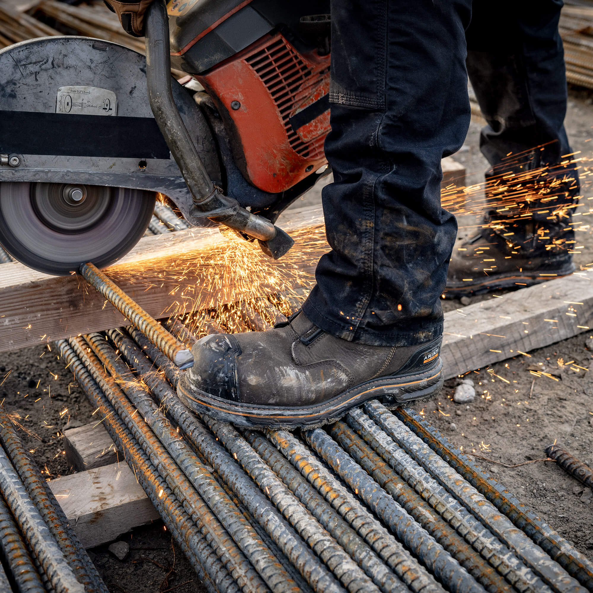 Ariat Men's Stump Jumper 8" Composite Toe Waterproof BOA Work Boot- Coffee- 10048059 - Overlook Boots