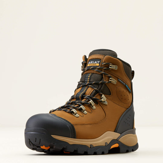 Ariat Men's Endeavor 6" Carbon Toe Waterproof Work Boot - Brown - 10050825 - Overlook Boots