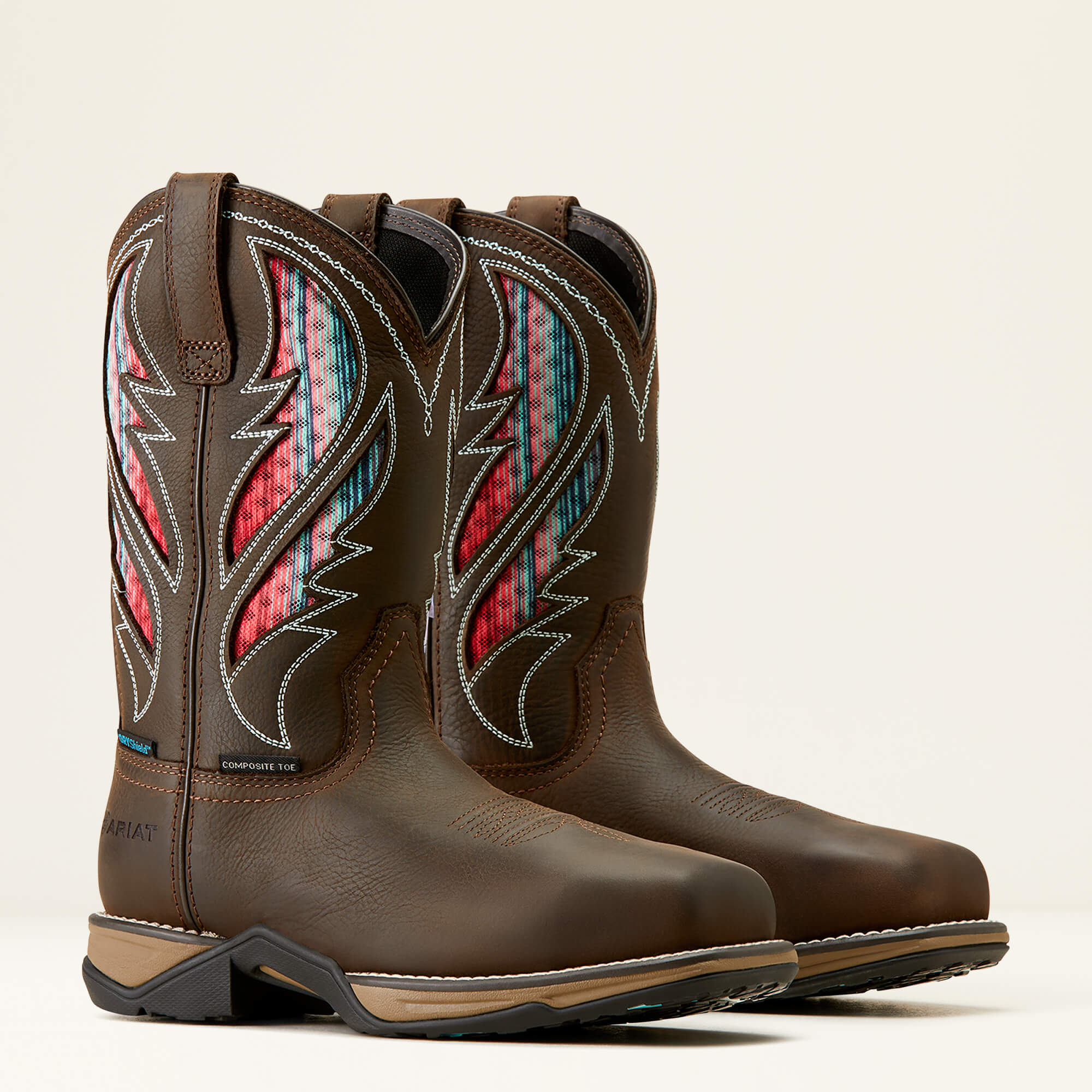 Ariat Women's Anthem VentTEK 10" Composite Toe Waterproof Western Work Boot- 10050827 5.5 / Medium / Brown - Overlook Boots