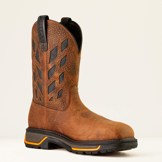 Ariat Men's Big Rig Tread VentTEK 11" Composite Toe Western Work Boot- 10050834 6.0 / Wide / Brown - Overlook Boots