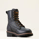 Ariat Men's Logger Shock Shield 8" Soft Toe Waterproof Work Boot- Black- 10050842 - Overlook Boots