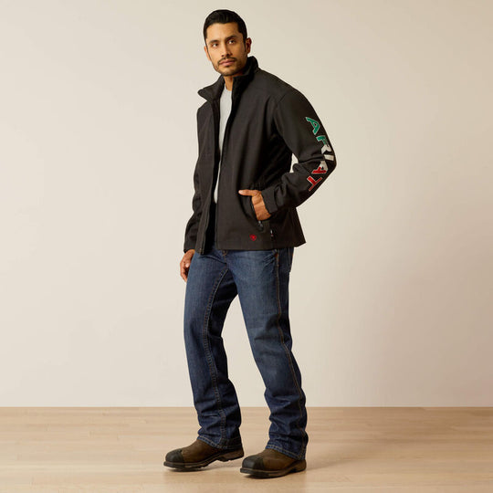 Ariat Men's Flame Resistant Team Logo Softshell Flame Resist Jacket Black - 10051975 - Overlook Boots
