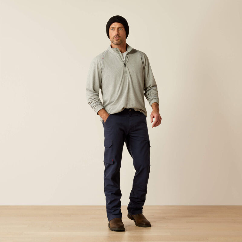 Ariat Men's FR Primo 1/4 Zip Flame Resist Baselayer Grey - 10052067 - Overlook Boots