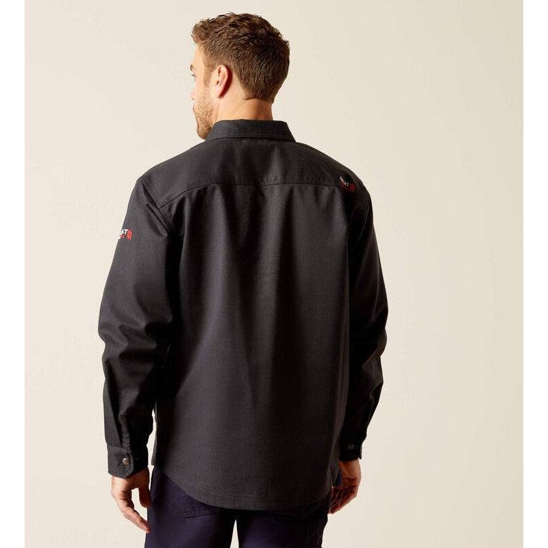 Ariat Men's Flame Resistant Ripstop Softshell Flame Resist Shirt Jacket Black - 10052103 - Overlook Boots