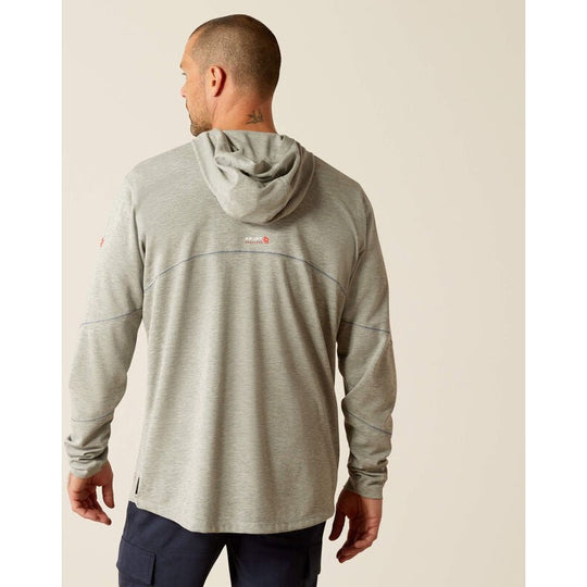 Ariat Men's Flame Resistant Primo Flame Resistant Hooded T-Shirt Grey - 10052109 - Overlook Boots