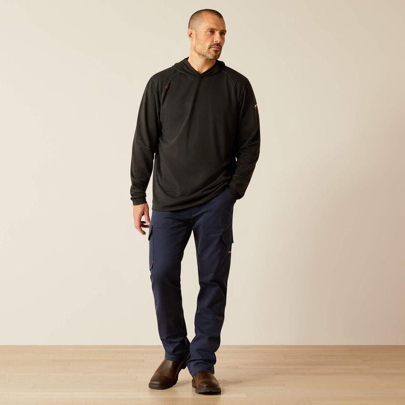 Ariat Men's Flame Resistant Primo Flame Resist Hooded T-Shirt Black - 10052110 - Overlook Boots