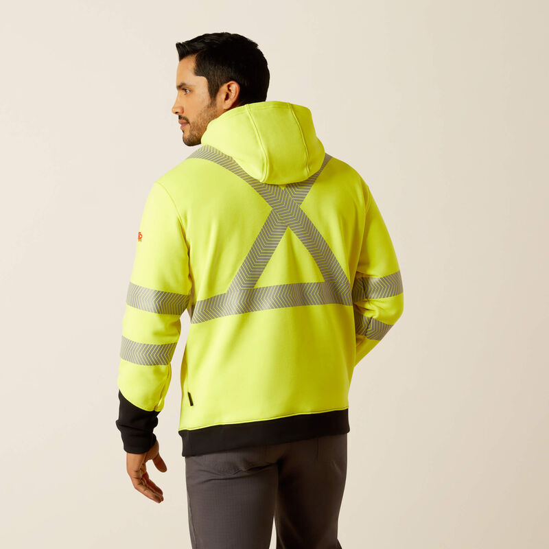 Ariat Men's Flame Resistant Hi-Vis Flame Resist Workwear Hoodie Yellow - 10052589 - Overlook Boots