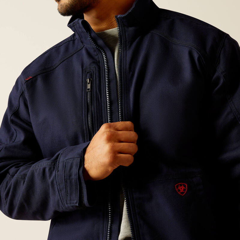 Ariat Men's Flame Resistant DuraLight Cordura Canvas Field Jacket Navy - 10052715 - Overlook Boots