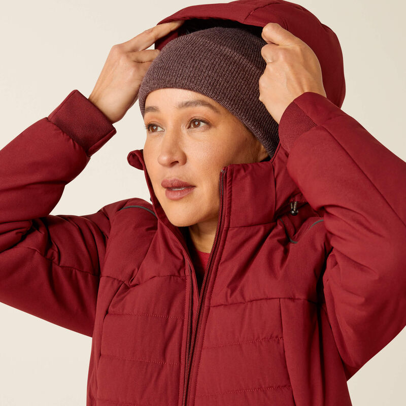 Ariat Women's Rebar Valkyrie Stretch Canvas Jacket Cabernet - 10052719 - Overlook Boots