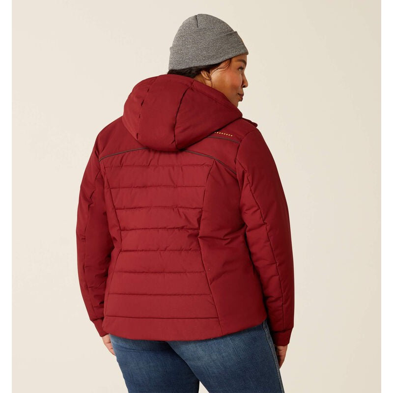 Ariat Women's Rebar Valkyrie Stretch Canvas Jacket Cabernet - 10052719 - Overlook Boots