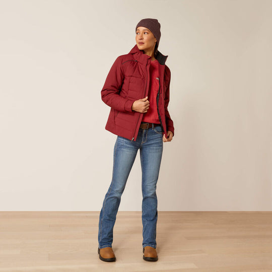 Ariat Women's Rebar Valkyrie Stretch Canvas Jacket Cabernet - 10052719 - Overlook Boots