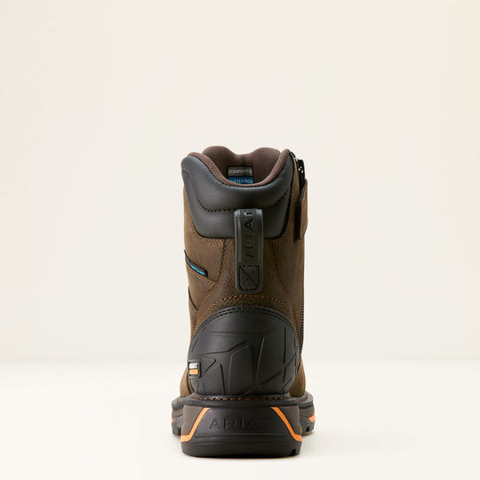 Ariat Men's Big Rig 8" Composite Toe Waterproof Work Boot -Coffee- 10053573 - Overlook Boots