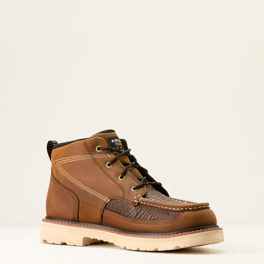 Ariat Men's Rebar Lift 5.5" Soft Toe Chukka Work Boot- Brown- 10053587 6.0 / Medium / Brown - Overlook Boots