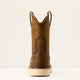 Ariat Men's Rebar 10" Soft Toe Waterproof Pull-On Wedge Work Boot- Brown- 10053612 - Overlook Boots