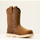 Ariat Men's Rebar 10" Soft Toe Waterproof Pull-On Wedge Work Boot- Brown- 10053612 6.0 / Medium / Brown - Overlook Boots