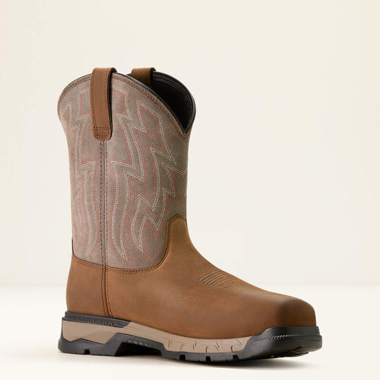 Ariat Men's Rebar Flex Composite Toe Slip Resistant Western Work Boot -Brownstone- 10053616 7.0 / Medium / Brown - Overlook Boots