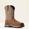 Ariat Men's Rebar Flex Composite Toe Slip Resistant Western Work Boot -Brownstone- 10053616 7.0 / Medium / Brown - Overlook Boots