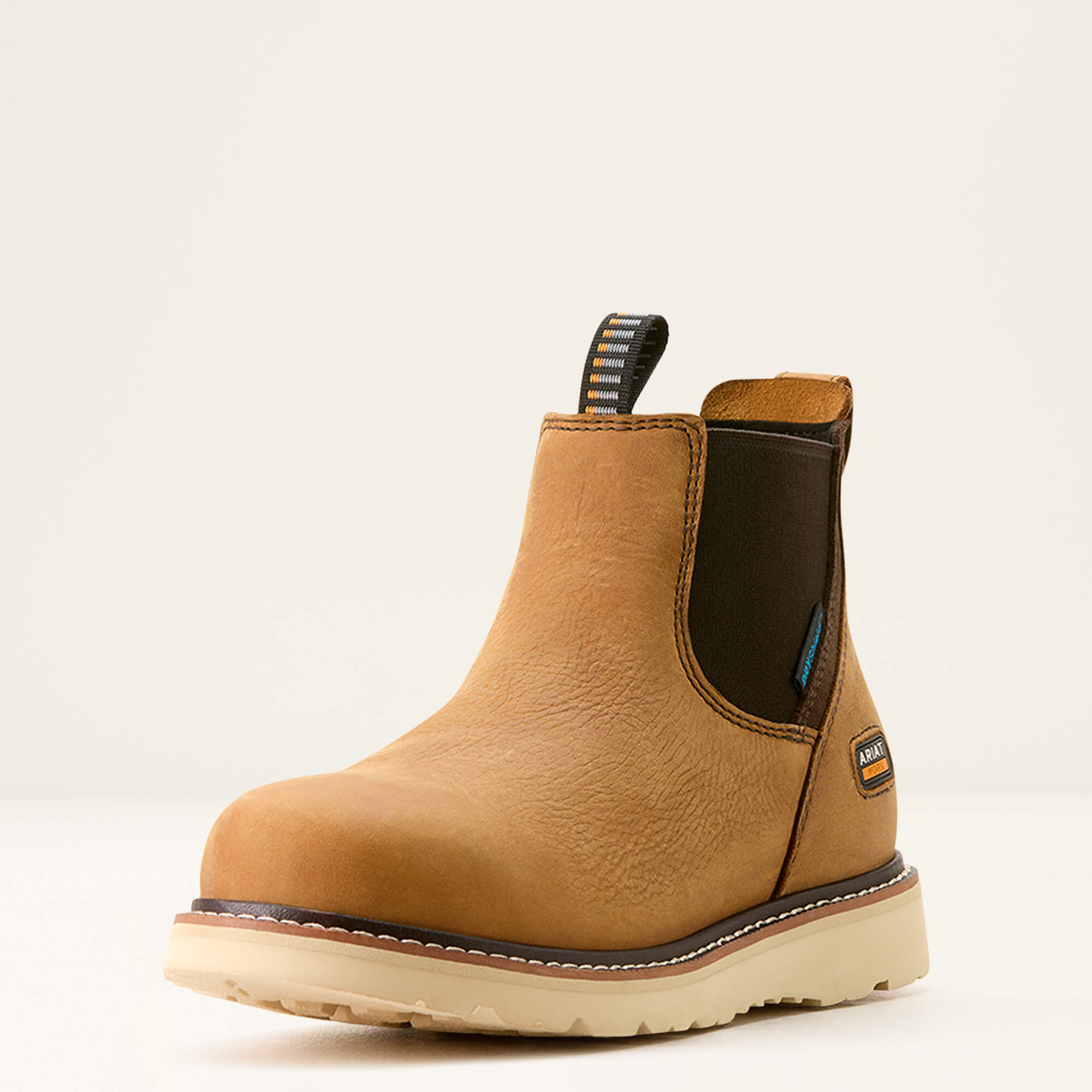 Ariat Women's Rebar Waterproof Chelsea Wedge Work Boot -Brown- 10053720 - Overlook Boots