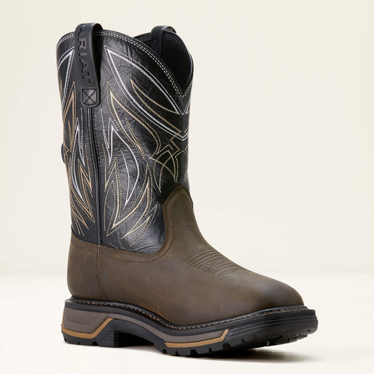 Ariat Men's Big Rig BOA 11" Soft Toe Waterproof Western Work Boot - 10053777 6.0 / Wide / Brown - Overlook Boots
