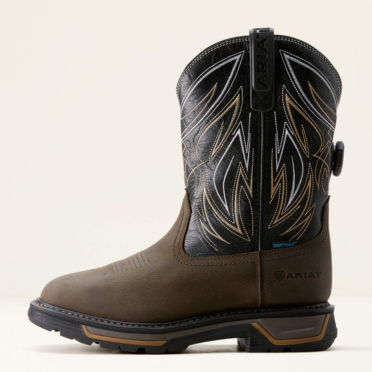 Ariat Men's Big Rig BOA 11" Soft Toe Waterproof Western Work Boot - 10053777 - Overlook Boots