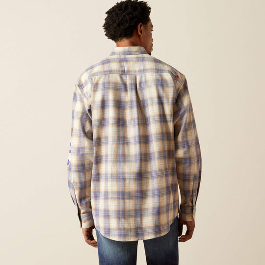 Ariat Men's FR Crenshaw Logo Work Shirt - MoonBeam - 10054460 - Overlook Boots
