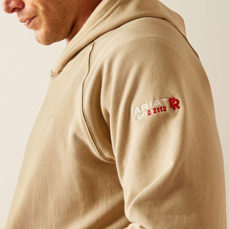 Ariat Men's FR DuraStretch Work Hard Live Free Hoodie - Silver - 10054604 - Overlook Boots