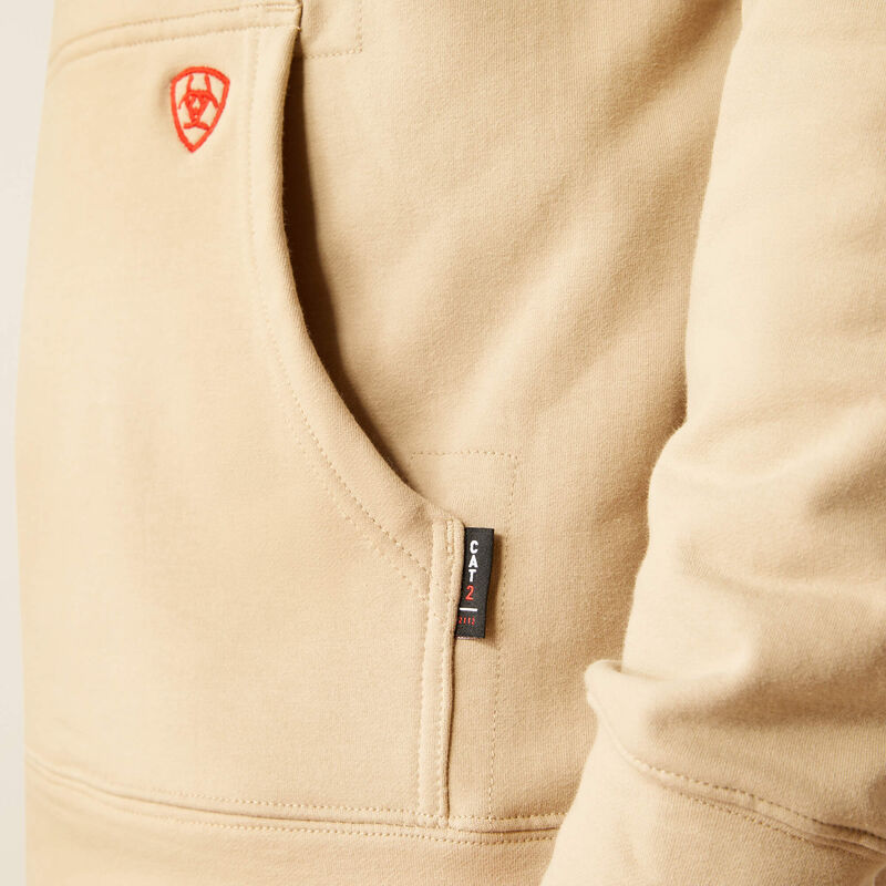 Ariat Men's FR DuraStretch Work Hard Live Free Hoodie - Silver - 10054604 - Overlook Boots