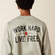 Ariat Men's Flame Resistant Work Hard Live Free T-Shirt - Dove - 10055031 - Overlook Boots