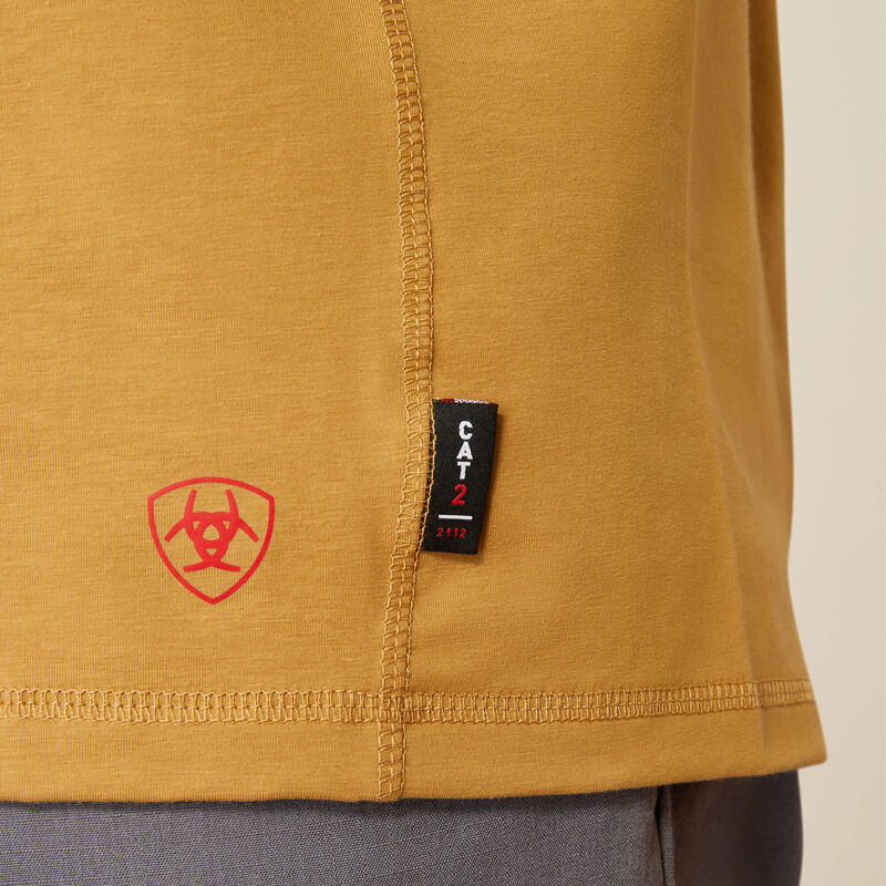 Ariat Men's FR Combat Stretch Patriot 1/4 Zip Work Shirt - Bistro - 10055075 - Overlook Boots