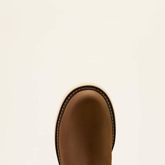 Ariat Men's Rebar 6" Waterproof Wedge Chelsea Work Boot - Brown - 10061116 - Overlook Boots